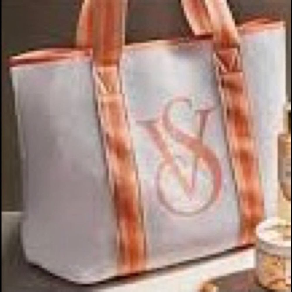 Victoria’s Secret Mesh Logo Tote Bag White Multi